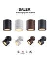 SALER * FOCO // APLIQUE IP65 1L*GX53 GRIS OSCURO